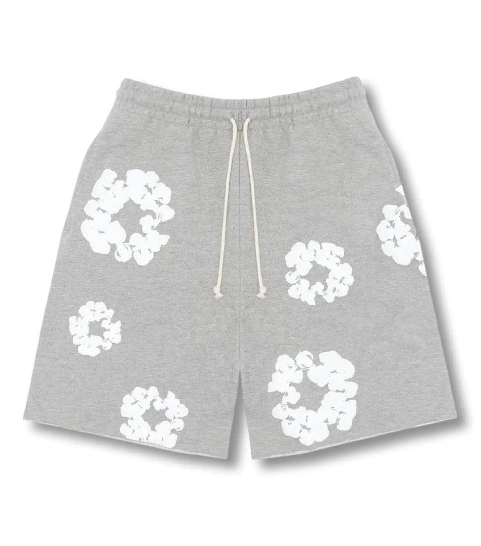 "Flower" Shorts Grey